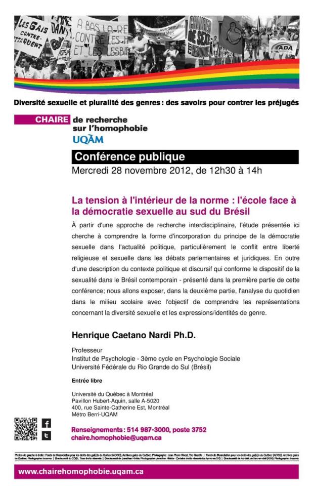 Conférence « La Tension à Lintérieur De La Norme Lécole Face à La