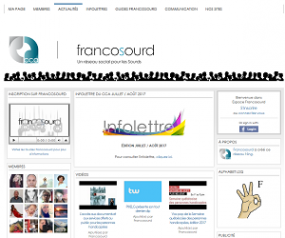 Page d'accueil du site Francosourd 