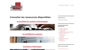 Page d'accueil de Complément MOOCACCESS : site de ressources participatif sur l'accessibilité numérique