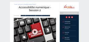 Site du MOOC, page « Accessibilité numérique Session 2»