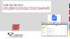Liste de lecture Utiliser Google Documents